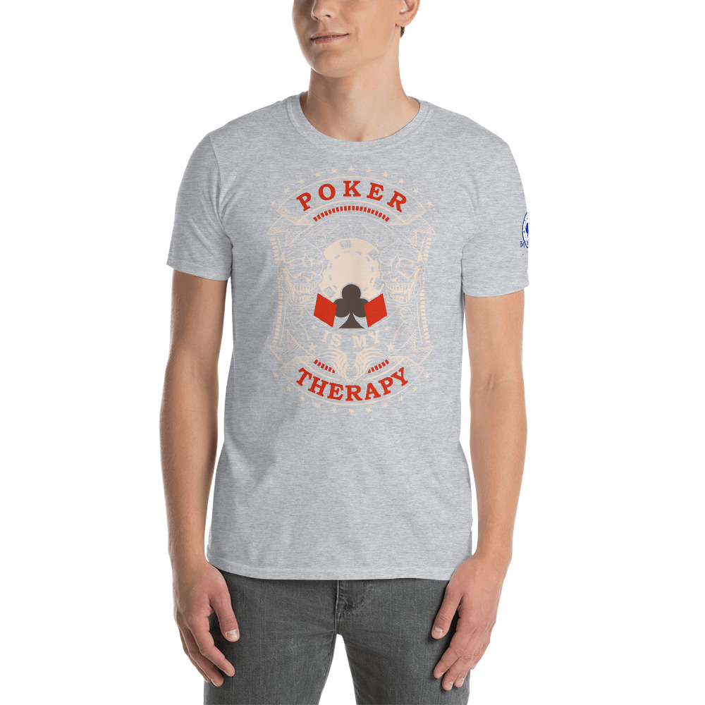 Buffalo Pub Poker – Poker Is My Therapy –  Men’s T-shirt